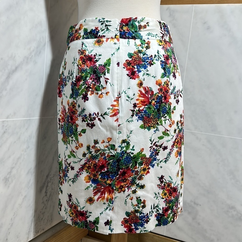 😊Laundry By Shelli Segal Skirt Multicolor Floral Lined Zip Pencil size 4 - Picture 9 of 15